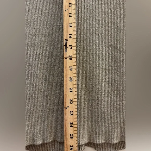 Lauren Ralph Lauren Gold Metallic V-Neck Sweater XL Shimmer Ribbed Knit - Picture 8 of 11